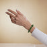 Emerald Evergreen | Silver | Firefly Glass Bracelet